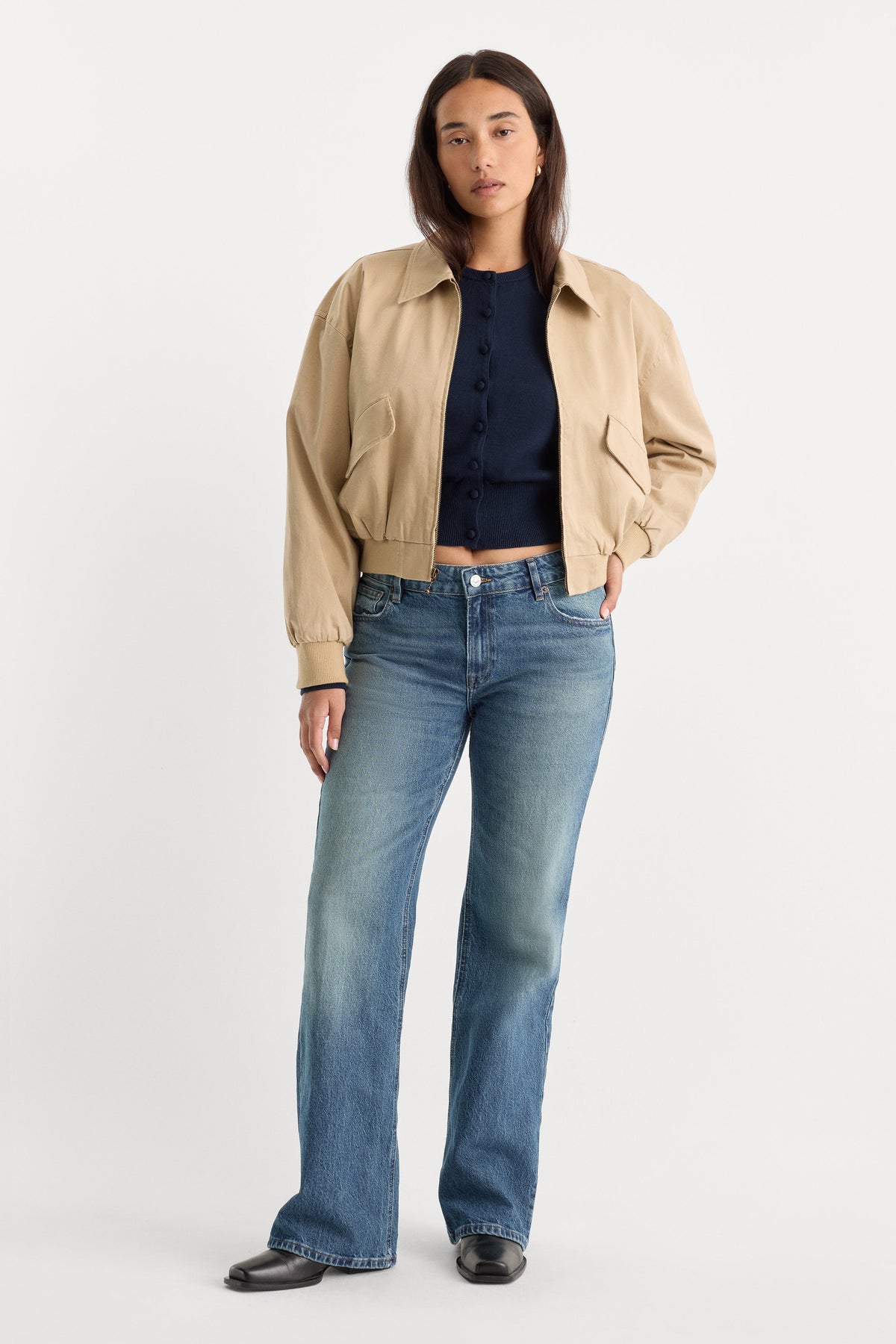 VINTAGE LOW RISE BOOTCUT JEANS INDIGO1282