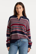 THE OVERSIZED RUGBY SWEATER MULTI STRIPE