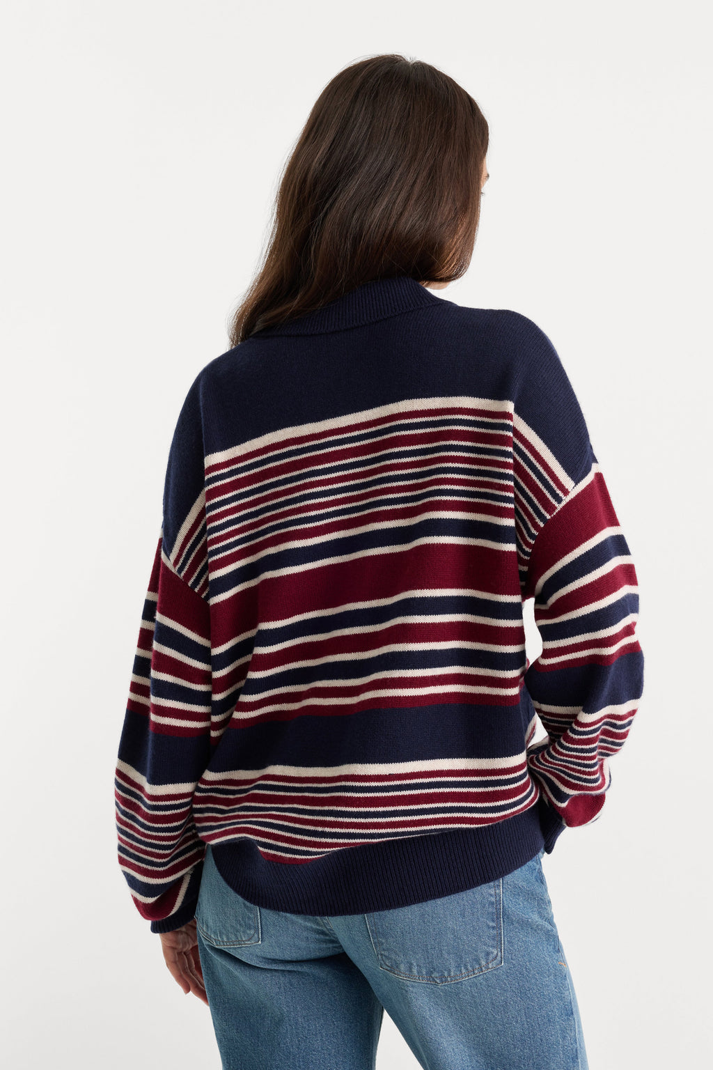 THE OVERSIZED RUGBY SWEATER MULTI STRIPE