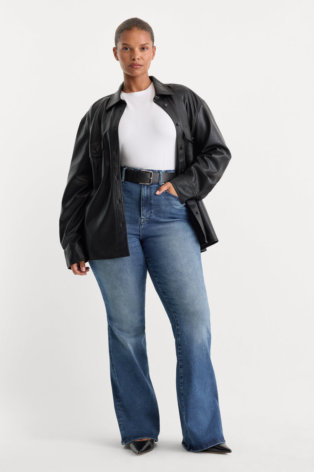 ALWAYS FITS GOOD LEGS FLARE JEANS INDIGO1071