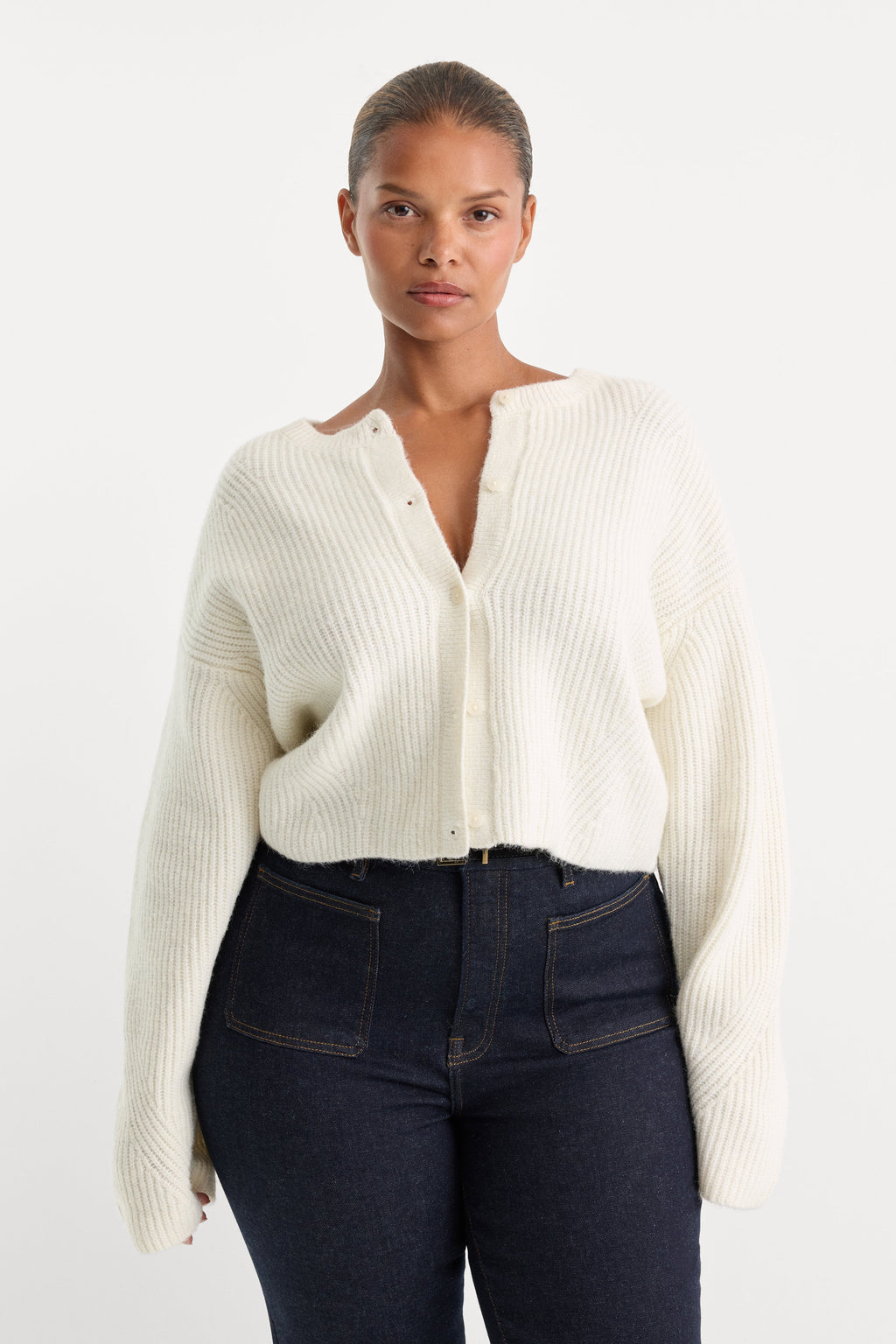 THE CHUNKY KNIT CARDIGAN CHALK