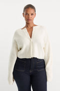 THE CHUNKY KNIT CARDIGAN CHALK