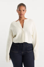 THE CHUNKY KNIT CARDIGAN CHALK
