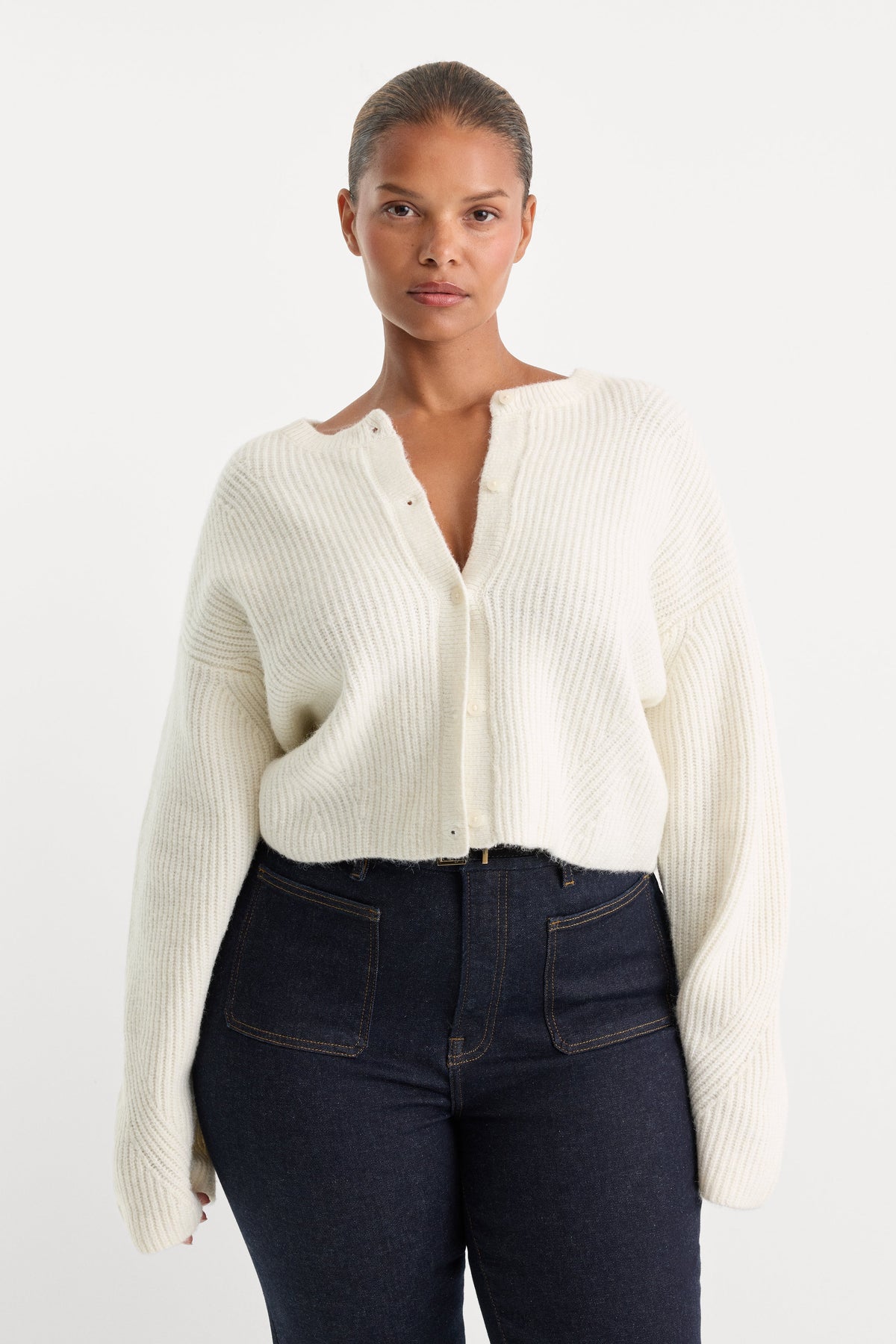 THE CHUNKY KNIT CARDIGAN CHALK