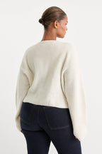 THE CHUNKY KNIT CARDIGAN CHALK
