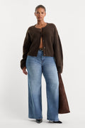 ALWAYS FITS SLIM PALAZZO JEANS TAWNY
