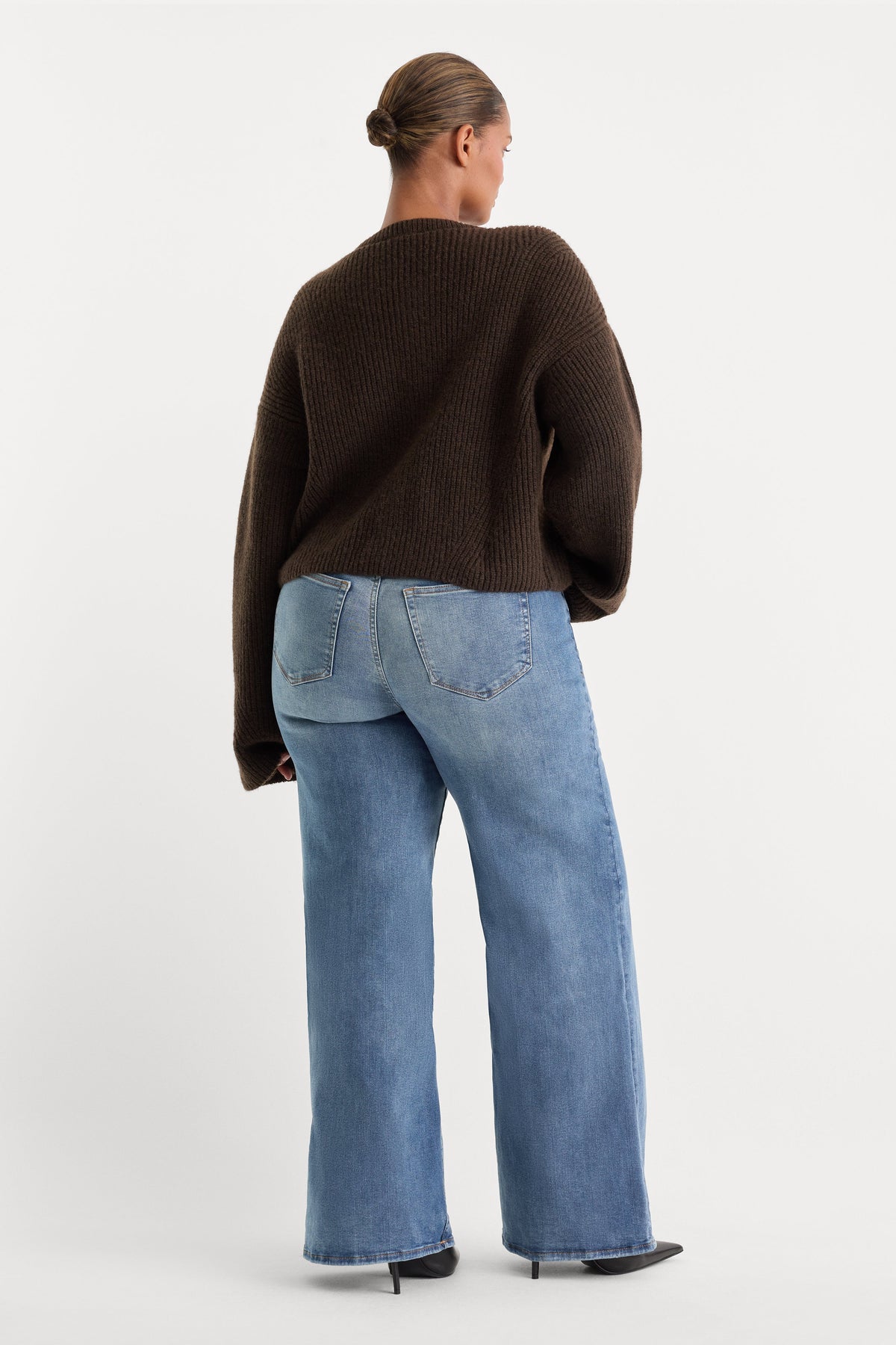 ALWAYS FITS SLIM PALAZZO JEANS TAWNY
