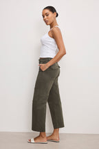 CARGO CROPPED TWILL PANTS FATIGUE001