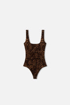 VELVET MODERN TANK BODYSUIT MINI LUCKY LEOPARD