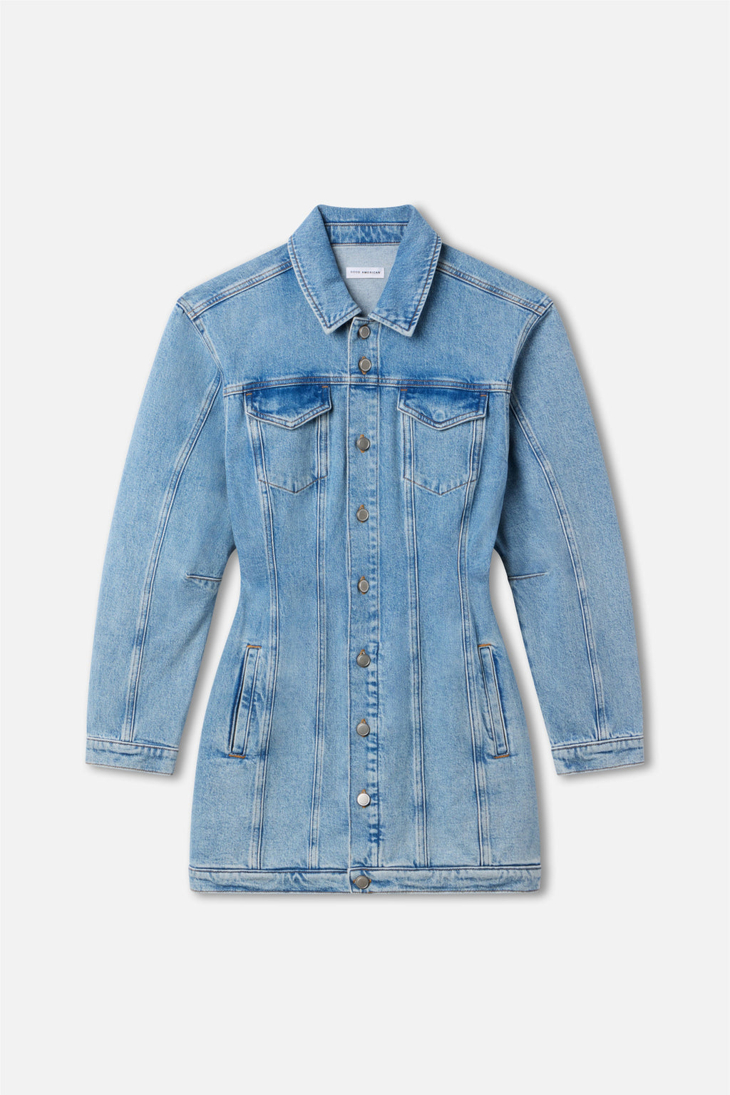 BARREL LONG SLEEVE MINI DRESS INDIGO911