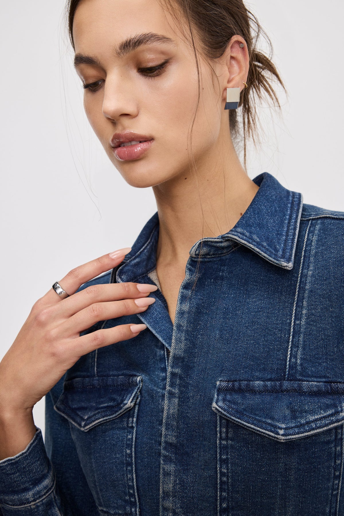 FIT FOR SUCCESS LONG SLEEVE MIDI DRESS INDIGO724