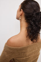 OFF SHOULDER PLUSH TOP WARM CARAMEL003