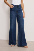 SOFT TECH GOOD WAIST PALAZZO JEANS INDIGO977