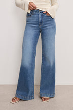 GOOD WAIST PALAZZO COMPRESSION JEANS INDIGO837