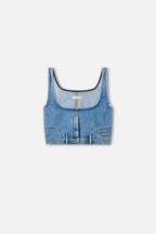 REWORKED DENIM VEST INDIGO1083