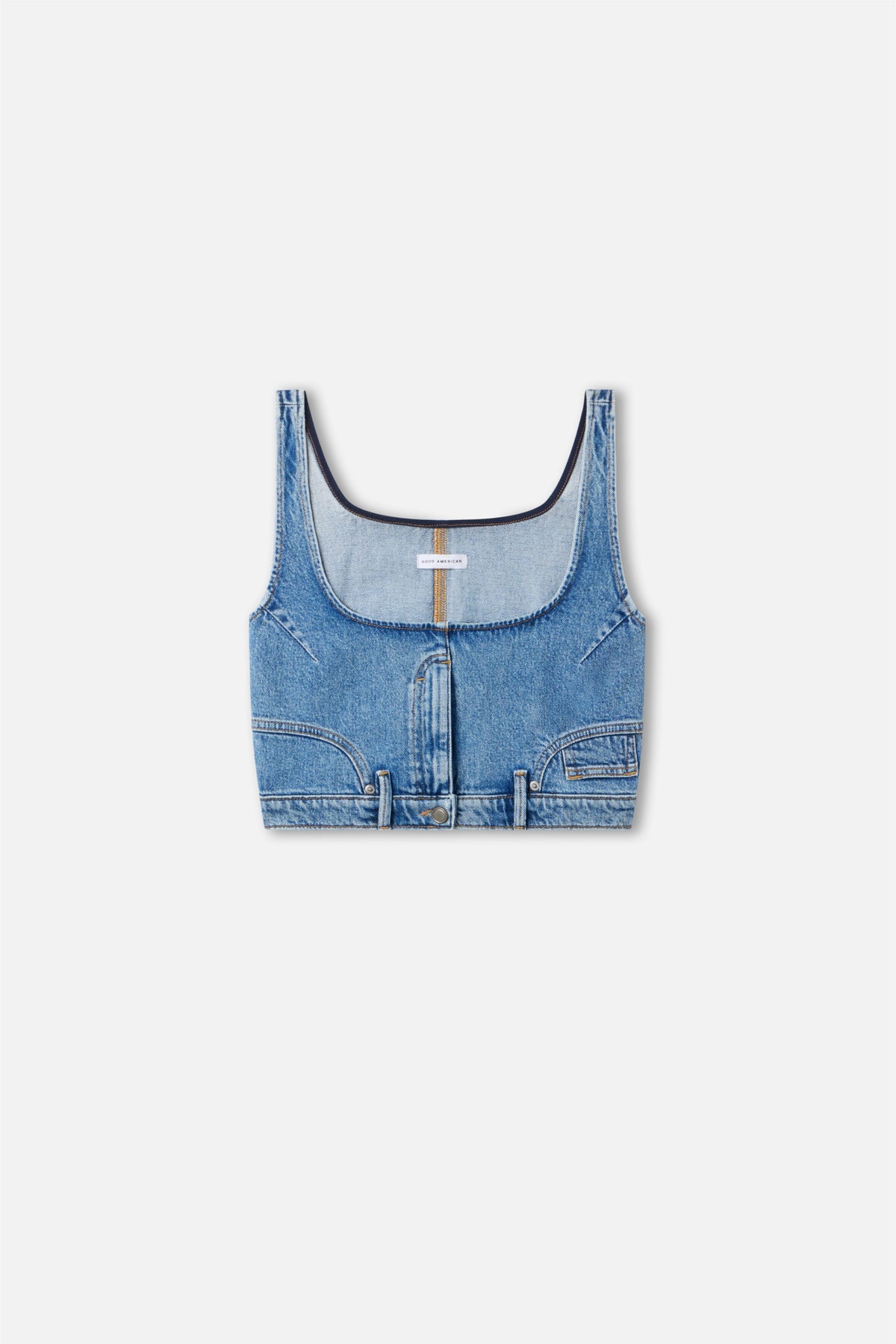 REWORKED DENIM VEST INDIGO1083