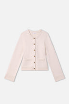 BUTTON FRONT KNIT CARDIGAN VANILLA001