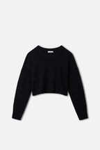 COZY KNIT CREW NECK BLACK