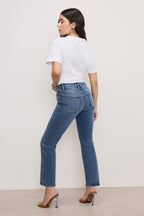 GOOD PETITE STRAIGHT COMPRESSION JEANS INDIGO254