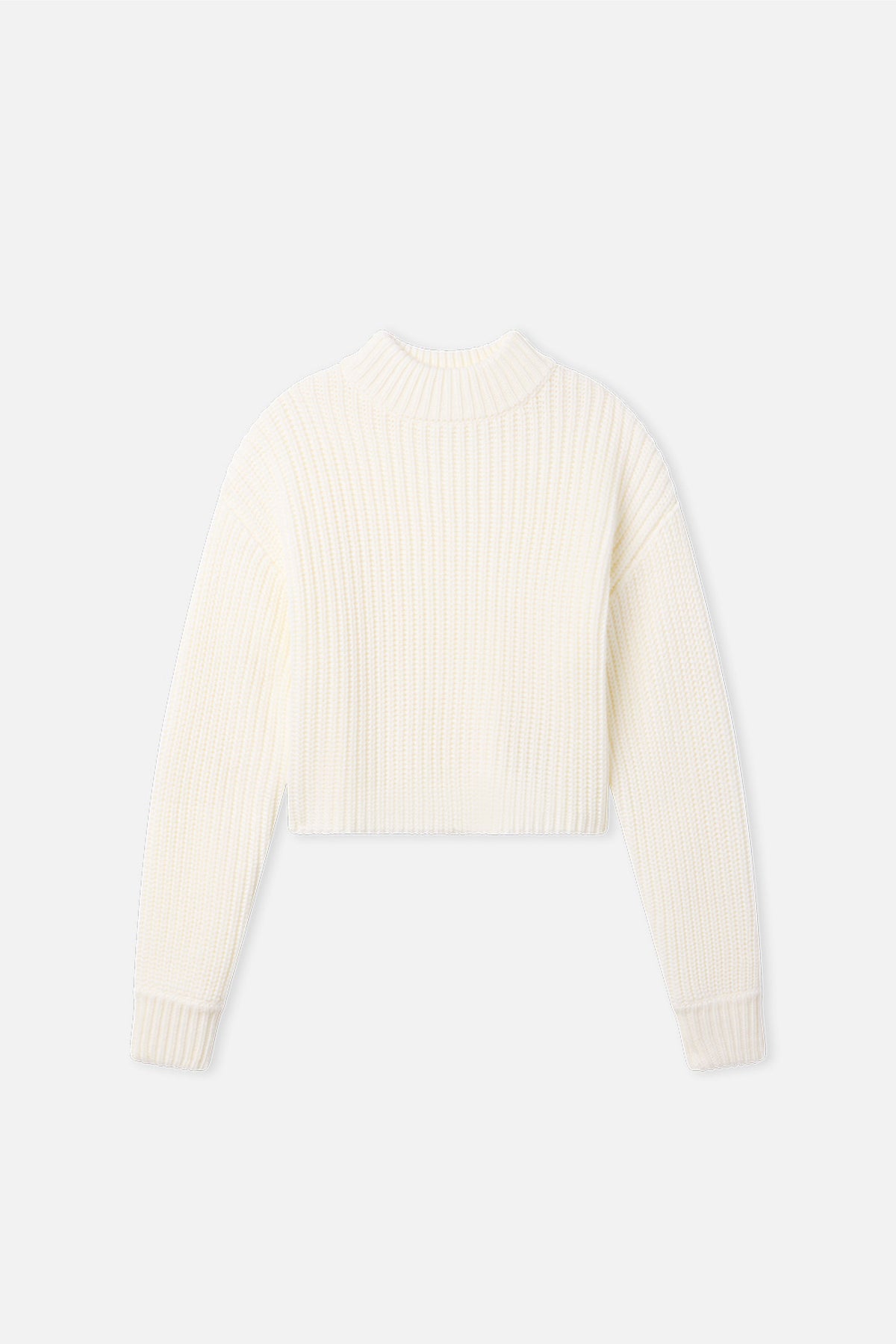 CHUNKY KNIT MOCK NECK SWEATER IVORY003