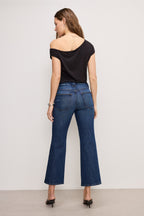 SOFT TECH GOOD LEGS CROPPED MINI BOOT JEANS INDIGO977