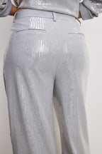 GOOD 90s SEQUIN TROUSERS HEATHER GREY001