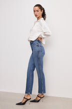 SOFT TECH GOOD CURVE STRAIGHT JEANS INDIGO737