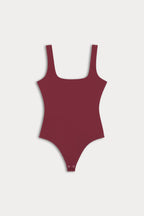 THE SCULPTING MODERN TANK BODYSUIT BERRY NOIR