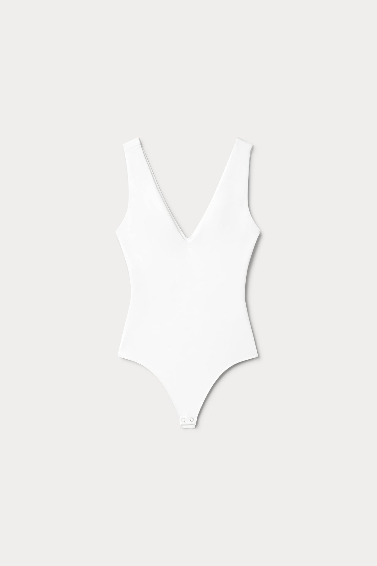 SCULPTING DEEP V BODYSUIT WHITE001