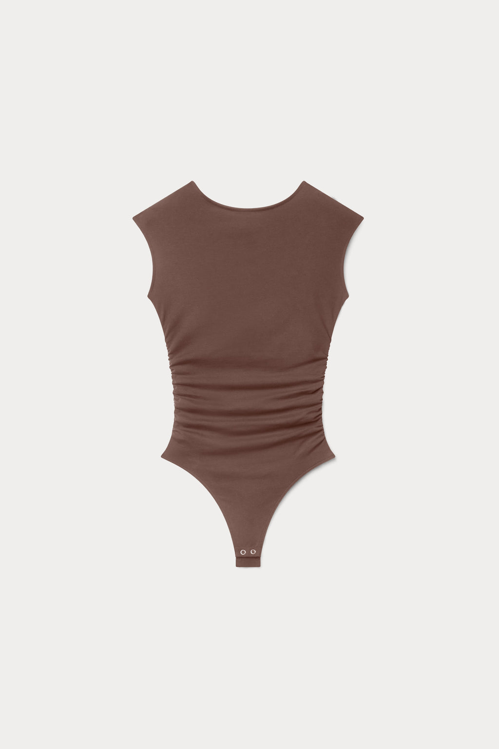 SUPER STRETCH OPEN BACK BODY SUIT BITTER COCOA