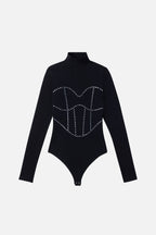 DOLLY CRYSTAL CORSET BODYSUIT BLACK001
