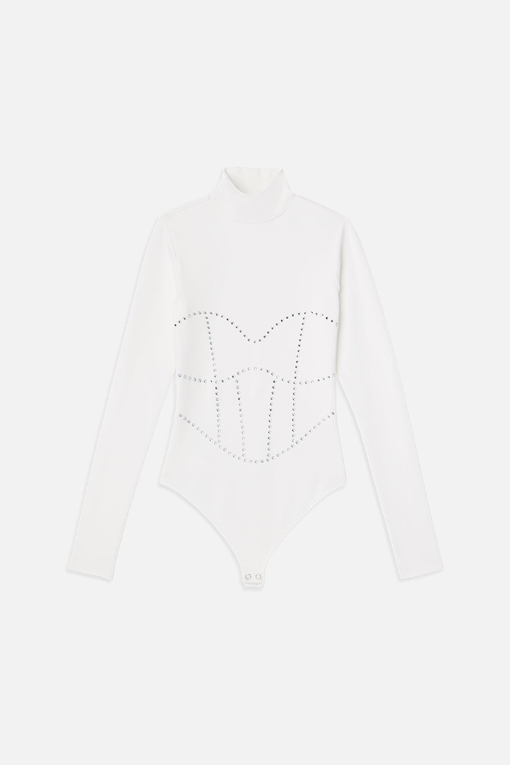 DOLLY CRYSTAL CORSET BODYSUIT WHITE001