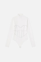 DOLLY CRYSTAL CORSET BODYSUIT WHITE001
