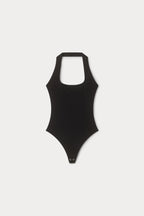SCULPTING HALTER SQUARE NECK BODYSUIT BLACK001