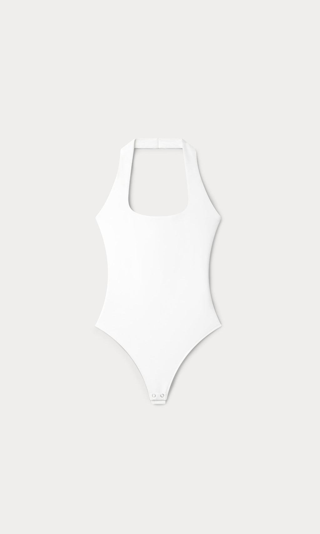 SCULPTING HALTER SQUARE NECK BODYSUIT WHITE001