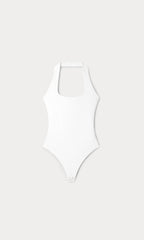 SCULPTING HALTER SQUARE NECK BODYSUIT WHITE001