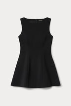 SOFT STRETCH PONTE MINI DRESS BLACK001