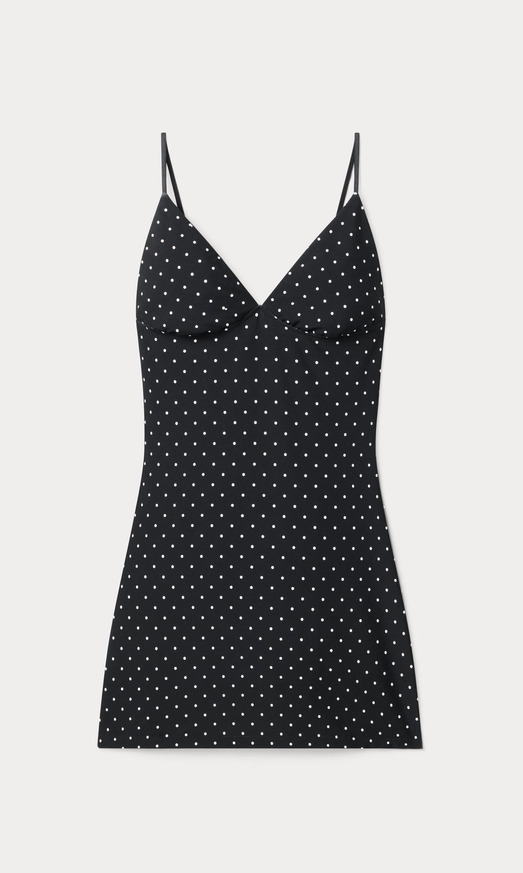 THE WEIGHTLESS SCULPTING MINI DRESS MINI DOT BLACK