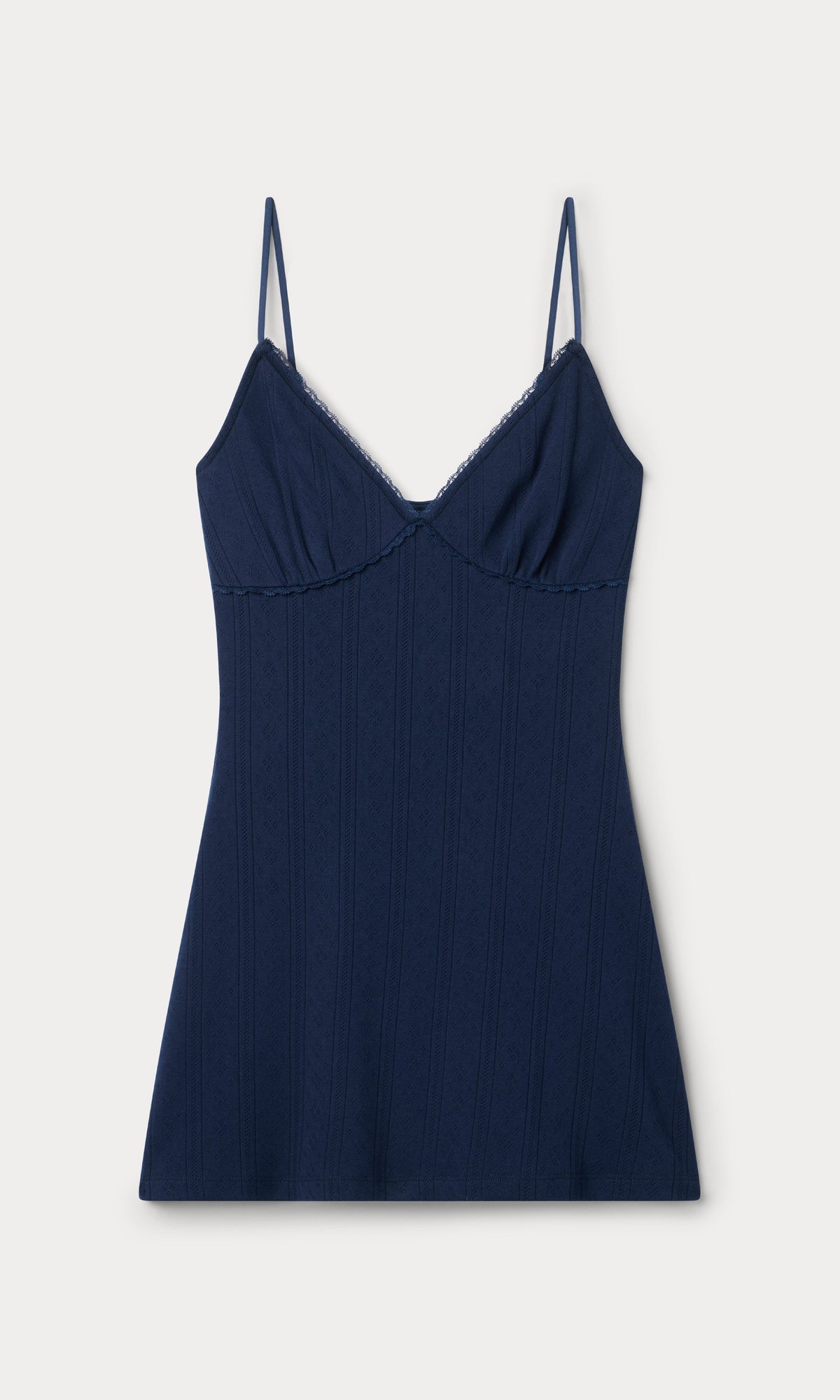 THE POINTELLE MINI DRESS HORIZON INK