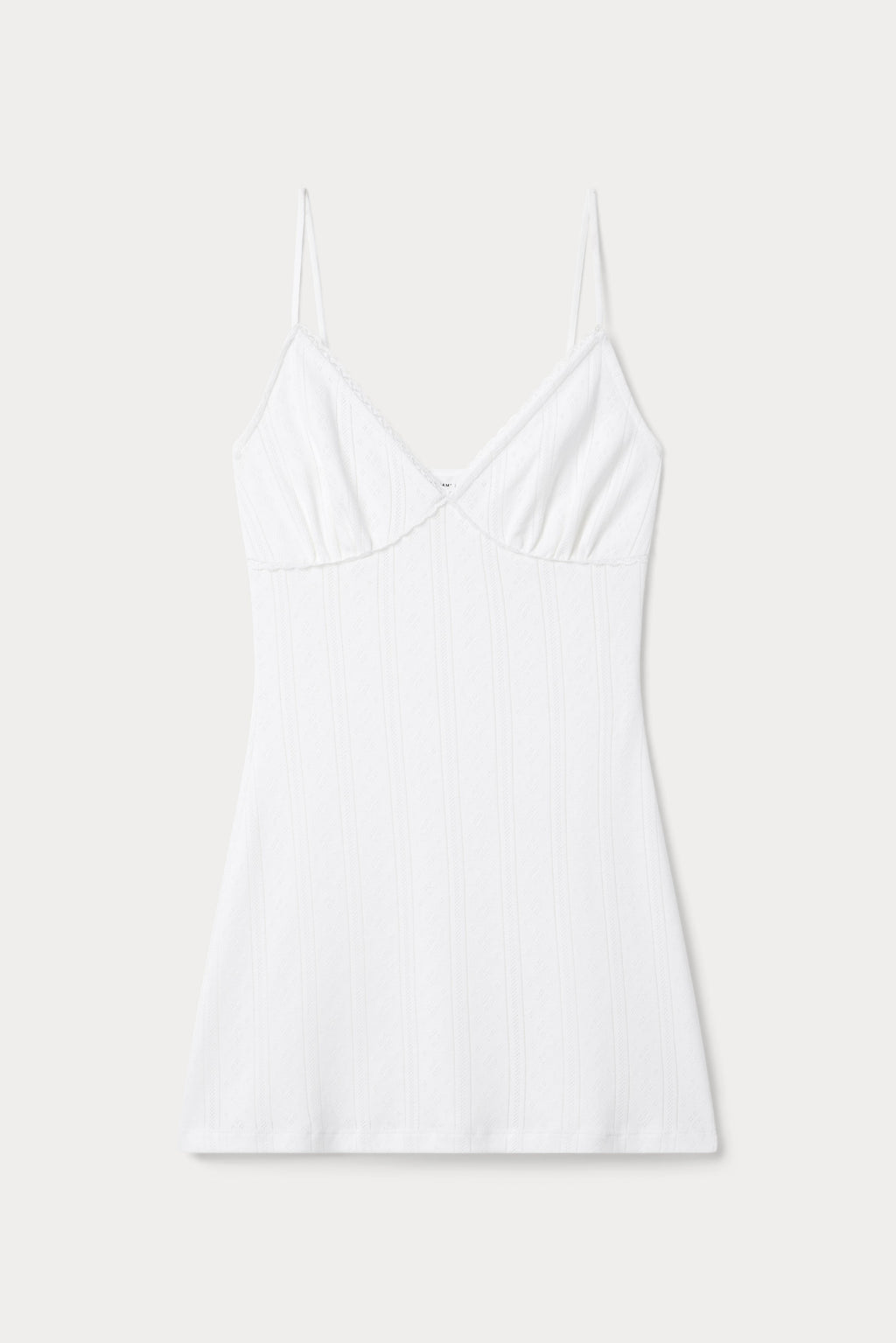 THE POINTELLE MINI DRESS WHITE001
