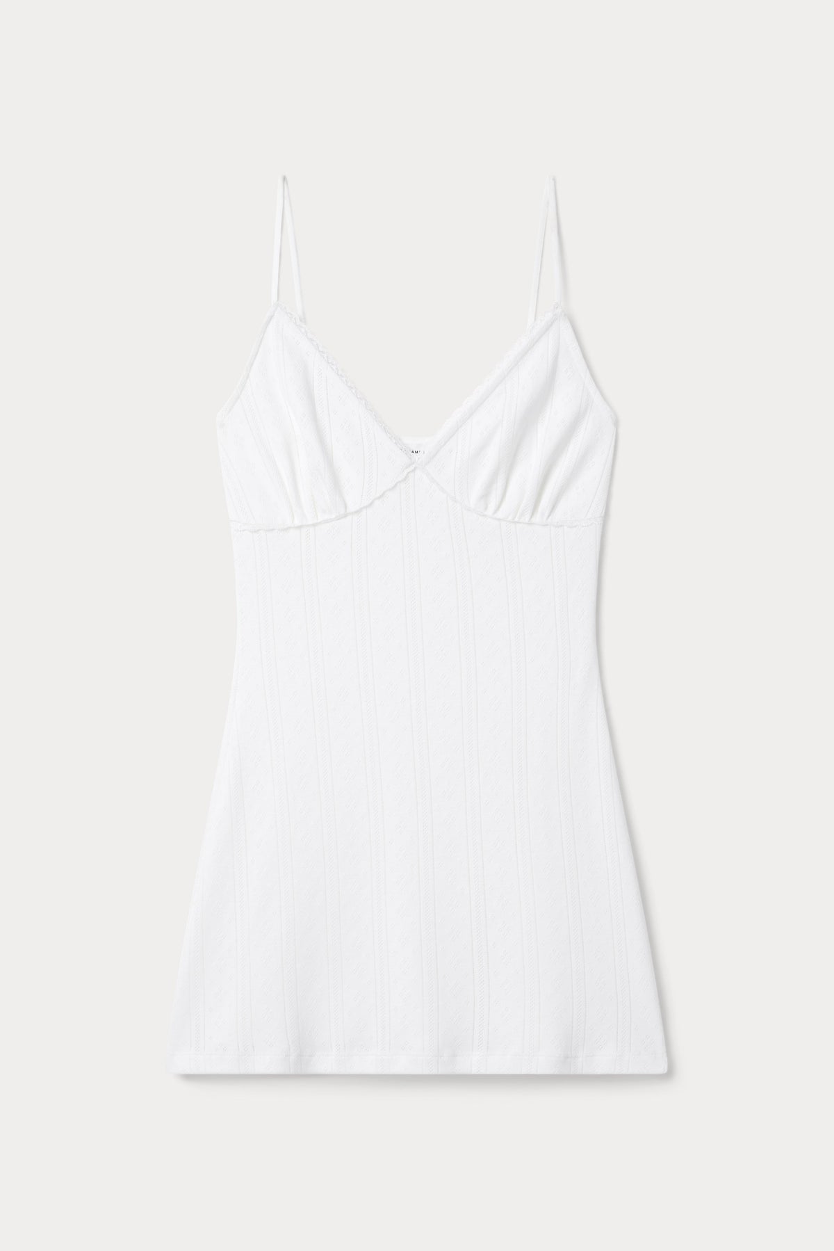 THE POINTELLE MINI DRESS WHITE001