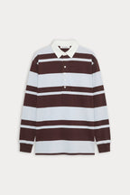 THE KNIT RUGBY MINI DRESS SKY MOCHA CLUB STRIPE