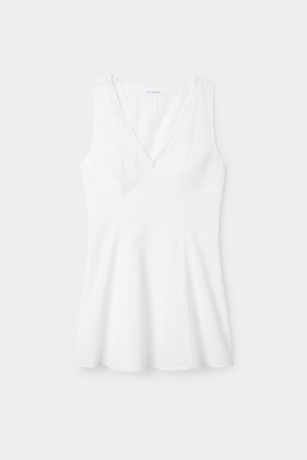 THE EYELET MINI DRESS WHITE001
