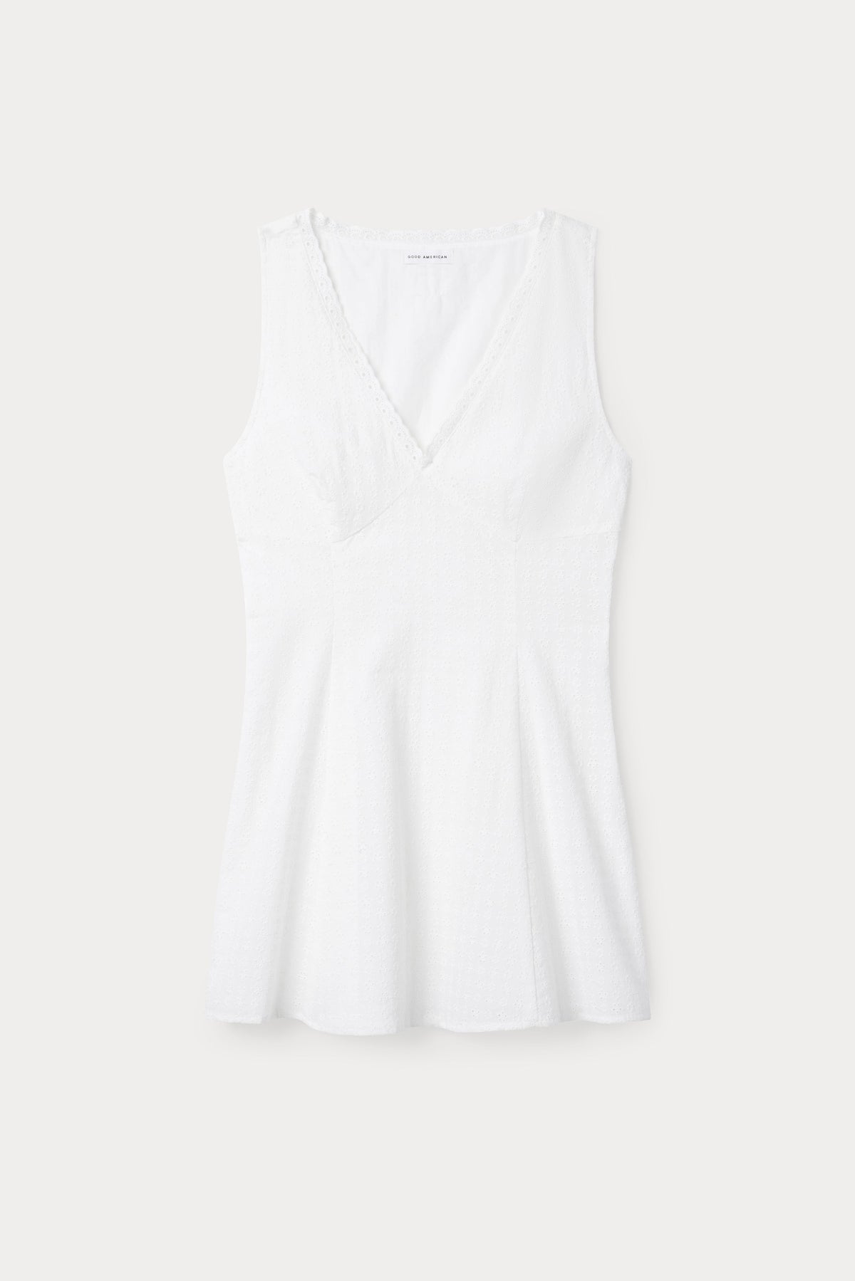 THE EYELET MINI DRESS WHITE001