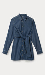 DENIM WRAP SHIRT DRESS INDIGO1187
