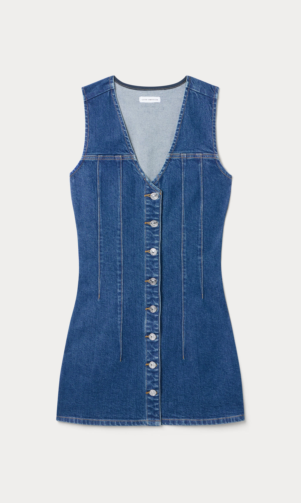 THE DENIM V NECK DRESS INDIGO1265