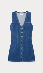 THE DENIM V NECK DRESS INDIGO1265