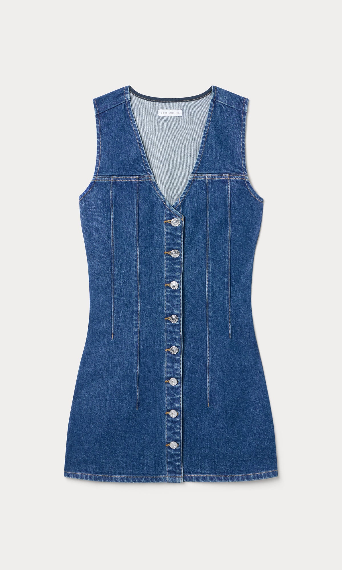 THE DENIM V NECK DRESS INDIGO1265