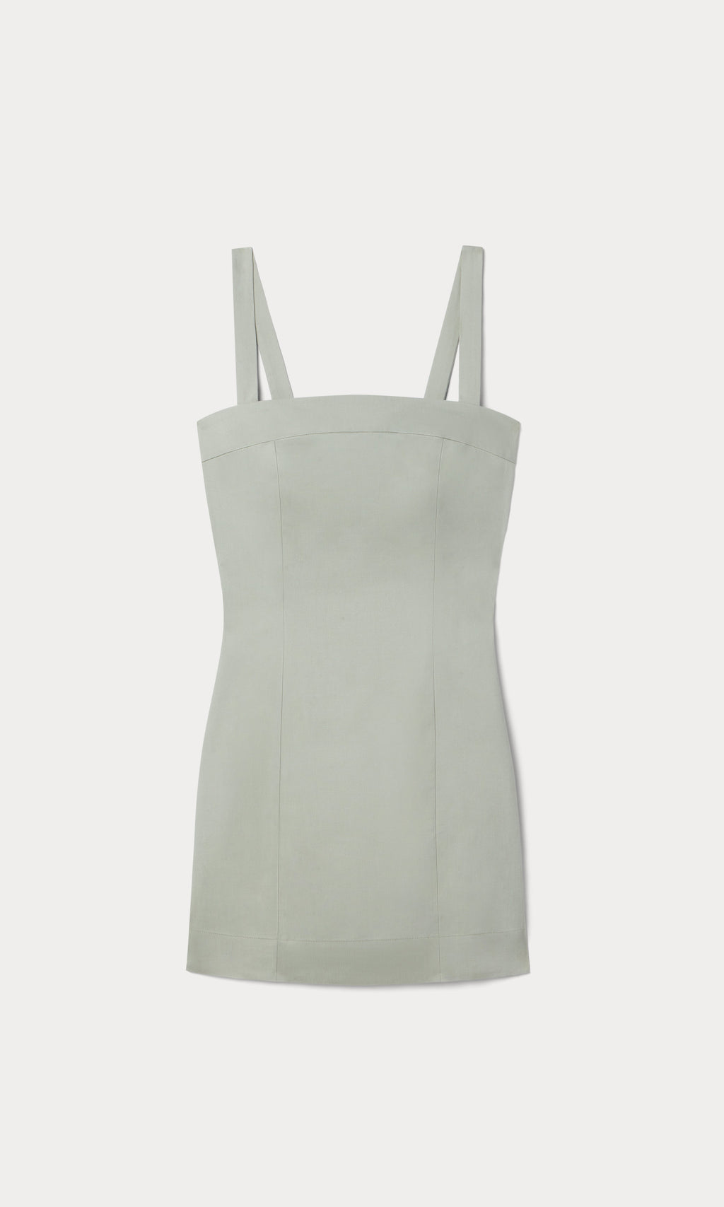 THE STRUCTURED LINEN MINI DRESS MOSSWELL
