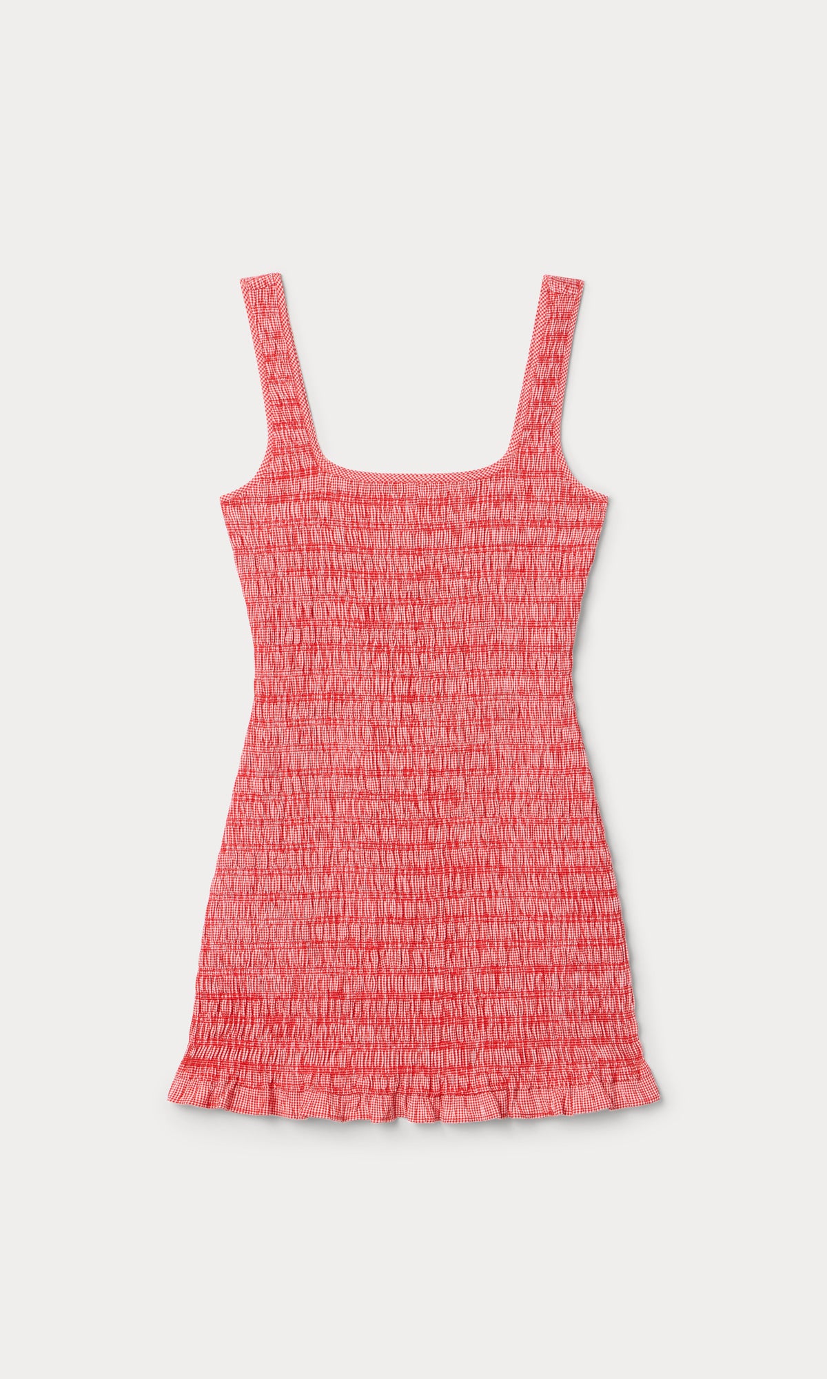 THE GARDEN DRESS CHECKERED RED